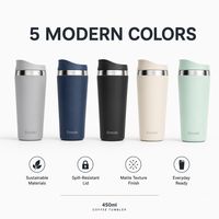 Gobelet isotherme en acier inoxydable 12oz 15oz avec logo personnalisé, couvercle rabattable à une touche détachable, vente en gros
