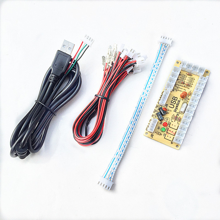 DIY USB аркадный джойстик монтажная плата набор аксессуаров пластиковый материал с гарантией на 1 год для игровых автоматов
