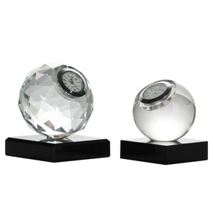 Mode Kristal Klok, Kristal Bureauklok, Kristallen Bol Klok Crystal Ornamenten Home Decoratie Ornamenten - Product Image 1
