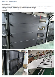 Porte de <span class=keywords><strong>garage</strong></span> électrique en aluminium à commande électrique, finition de surface, levage vers l'intérieur, pour cour - Product Image 4