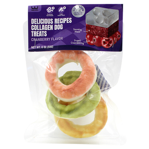 חטיפי מזון יבש לחיות מחמד עשירים בחלבון 80 גרם, בטעם עוף וסלמון, עם קולגן, בצורת דונאט עם רוטב טבילה, חטיף לעיסה לטיפול בשיניים לכלבים, סיטונאי זול - Product Image 1