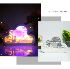 Lampe en papier illusion d'amour romantique 3d visualisation créative décoration de maison veilleuse led cadeau sculpture - Product Image 6