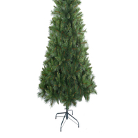 Sapin de Noël artificiel articulé de 180 cm en aiguilles de pin et PVC avec support métallique, écologique et design effet neige pâteuse