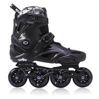 Patins à roulettes en ligne pour adultes EACH Wholesale, modèle Roselle, avec cadre en alliage d'aluminium, semelle en cuir, pour patinage professionnel en extérieur, EVA