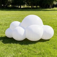 Arche gonflable personnalisée en forme de nuage avec éclairage LED, ballon géant en forme de nuage pour la décoration d'événements et la publicité, souffleur Oxford inclus