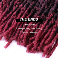 En gros 18 pouces Papillon Locs Crochet Cheveux Doux Serrures Bouclés Tresse Cheveux Synthétiques Faux Serrures Crochet Cheveux Tresses Extensions