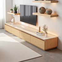 Meuble TV multifonctionnel de luxe moderne en bois massif, table TV, meuble de salon, unités murales TV pour salon