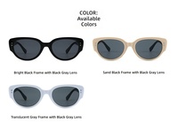 Lunettes de soleil ovales légères en plastique TR90 à verres mats, anti-reflets, anti-lumière bleue, protection UV, logo personnalisé, unisexe, pour usage extérieur, vente en gros