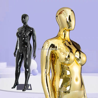 Venta al por mayor Europa América talla grande plástico mujer Maniquí cuerpo completo oro plata blanco negro fibra de vidrio grasa mujer maniquí