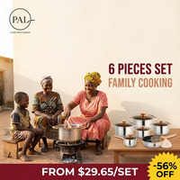 Ensemble de casseroles en acier inoxydable à corps droit, 6 pièces, comprenant une marmite, une casserole, une poêle à frire avec couvercle en verre et poignée rose doré, pour la cuisine domestique