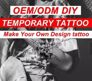 Autocollant de <span class=keywords><strong>tatouage</strong></span> temporaire personnalisé réaliste pour hommes Old School, boîte à encre, transfert d'eau, faux <span class=keywords><strong>tatouage</strong></span> semi-permanent au henné étanche - Product Image 5