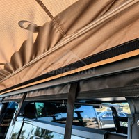 Auvent sans LED à double poteau 270 degrés, avec pince de 30 kg, sécurité momentanée, poteau unique, limite de torsion, récupération pliable 600D, LED OEM