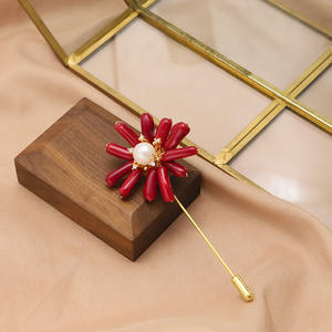 Broche de Perla Barroca Natural con borlas XILIANGFEIZI de lujo, broche de concha redonda de gama alta a la moda para mujer - Product Image 6