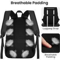 Sac à dos pour ordinateur portable unisexe noir OEM ODM, imperméable, pour voyages, avec port de charge USB, compatible avec les ordinateurs portables de 15,6 pouces