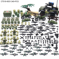 Ensembles de blocs de construction de miniatures de jeu de guerre, base de jouets militaires, camions et équipements de mini-armes, personnalisés, en gros et en vrac