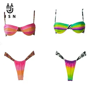 JSN 2024 Collection swimwear women recycled nylon bikini sets tie dye brazilian sexy swimsuits