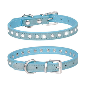 Premium Strassbesetztes Haustierhalsband Hochwertiger Kuhvelours-Stoff Langlebige Legierungsschnalle Umweltfreundlich für Kleine Hunde - Product Image 6