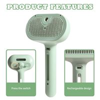 Peigne à cheveux en spray 2 en 1 pour le contrôle efficace de la perte de cheveux Brosse antistatique pour l'épilation à la vapeur du chien et du chat