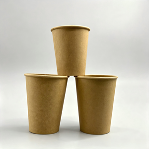 Gobelets en papier kraft enduits de PE en gros, logo et taille personnalisés, 240GSM 260GSM pour boissons chaudes et froides à emporter - Product Image 6