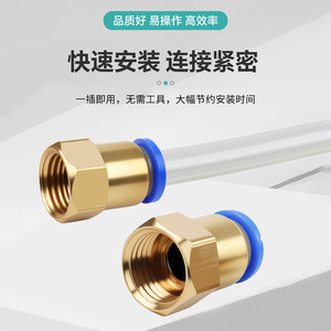 Huihong Brass <b>Quick</b> <b>Connector</b> Internal Thread Pneumatic Air Hose Fitting Standard Size Precise Machining - Product Image 3