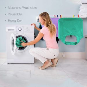 <span class=keywords><strong>BeeGreen</strong></span>, paquete de 10 bolsas de supermercado reutilizables plegables extra grandes, capacidad de 50 libras, tela de poliéster colorida a granel, cremallera ligera - Product Image 5
