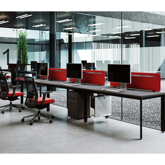 Modern 2-Person Office Workstation Furniture Computer Desk for Collaborative Work