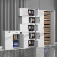 Armoire de classement moderne en métal et verre, verrouillable, 3 tiroirs, pour bureau, école, maison