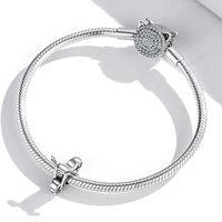 Mode Vintage 925 Sterling Silver Moto Charme Cool Moto Pendentif fit Bracelet Bracelet Femmes DIY Fine Jewelry BSC533