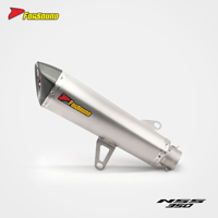 Sistema de Escape para Motocicleta Forsound, Precio de Fábrica al por Mayor, Sección Plateada Mate Alargada para Honda Forza350