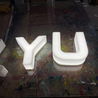 Lettres en relief LED pour extérieur, enseigne personnalisée rétroéclairée, logo lumineux halo LED noir mat, montage mural pour boutique et maison