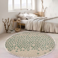 Tapis transfrontalier de style nordique, motif panier suspendu, imprimé maison, forme unique, lavable en machine, pour salon et chambre