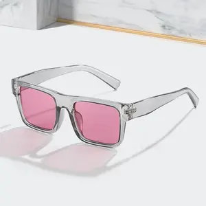 Luxury Custom Logo Fashionable Square Sunglasses 2024 New Wholesale Men Women UV400 Driving Outside Shades