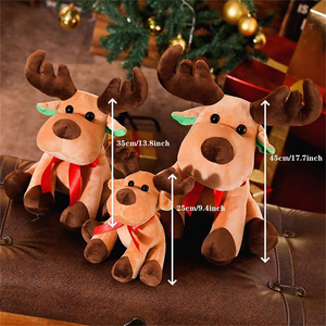 Peluche <span class=keywords><strong>de</strong></span> renne <span class=keywords><strong>de</strong></span> Noël personnalisée <span class=keywords><strong>de</strong></span> haute qualité, 10 pouces, jouet en peluche, coussin en peluche pour fête <span class=keywords><strong>de</strong></span> Noël, décoration <span class=keywords><strong>de</strong></span> <span class=keywords><strong>vacances</strong></span> d'hiver - Product Image 3
