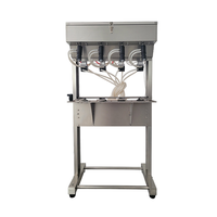 Machine de remplissage pneumatique sous vide à pression négative pour parfums, boissons, gels, shampoings et liquides huileux, avec contrôle de niveau et 2/4 buses
