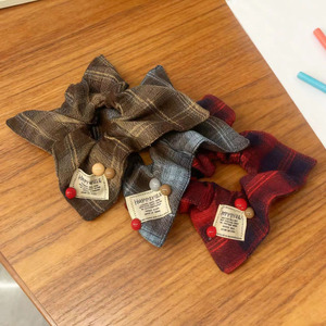 Square <b>scarf</b>, high-end scrunchie, hair tie, hair accessory, large high-elastic hair band, autumn and winter style, women's hair - Product Image 4