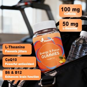 OEM /ODM Energi & gusi fokus dengan kafein alami + l-theanine + Vitamin B6 & B12 + CoQ10 untuk nootropik dan otak - Product Image 3
