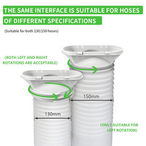 Accessoires de climatisation mobiles Interface de déflecteur de fenêtre Interface de bouche plate de corps de conduit d'échappement - Product Image 5