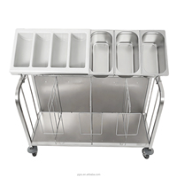 Chariot à assiettes en acier inoxydable, chariot vertical pour empiler les assiettes, pour hôtel, restaurant, restauration