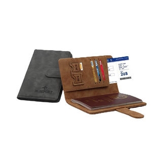 Fibbia transfrontaliera RFID che blocca custodia per carta passaporto in pelle sintetica borsa porta documenti multifunzione manicotto magnetico - Product Image 3