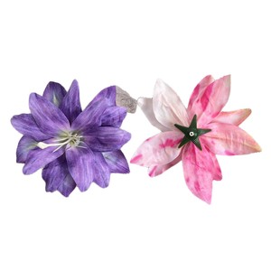 Épingles à cheveux en fleurs de lys artificielles en plastique et tissu, accessoires de mariage, décorations - Product Image 5