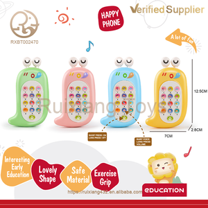 Vente en gros de jouets d'apprentissage précoce Montessori pour enfants, étui en silicone pour téléphone portable électrique avec dessin animé musical, téléphone portable pour enfants - Product Image 5