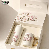 Boîte cadeau en papier pour tasse en céramique personnalisée avec poignée, insert en EVA, emballage pour tasse à café, impression de logo OEM