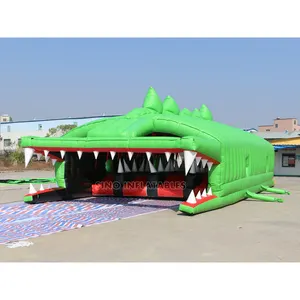 13x6m تمساح عملاق الكبار نفخ مضمار حواجز من الصين نفخ التمساح مضمار حواجز المصنع