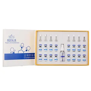 OEM Blue Copper Peptide Oligo peptid Serum Reparatur Gesicht Hautpflege Set Ampullen serum Mikron adel Kollagen