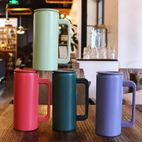 Mug de voyage en acier inoxydable 350 ml, mug isotherme pour yerba maté avec poignée, logo personnalisé