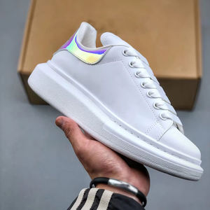 Wholesale 2025 new famous designer trend <b>height</b> <b>increasing</b> sports shoes red and white color block thick soled casual shoes - Product Image 2