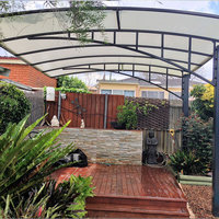 Garages, auvents et carports Type Couverture de porche incurvée en aluminium imperméable