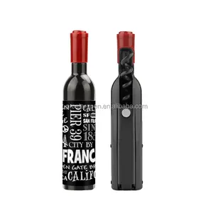 Özelleştirilmiş tasarım manuel açacağı ile hatıra kırmızı şarap şişesi şekil açacağı çok fonksiyonlu
