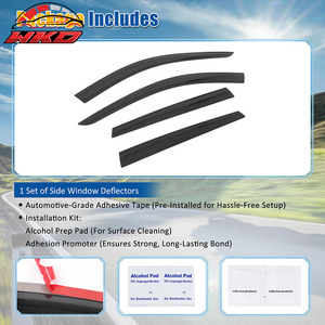 Pare-soleil de fenêtre à profil bas pour BMW F48 X1 16-22, à coller, déflecteurs de pluie - Product Image 6