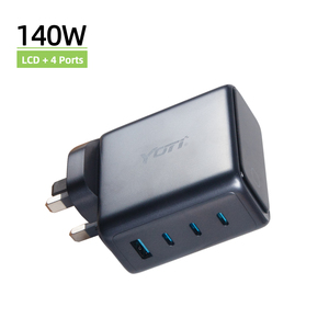 <span class=keywords><strong>Chargeur</strong></span> Super Rapide GaN <span class=keywords><strong>140W</strong></span>, Multi-Ports USB-C PD QC3.0 PPS, pour iPhone Mac Samsung Prise UK Fournisseur d'Usine Vente en Gros OEM ODM - Product Image 1